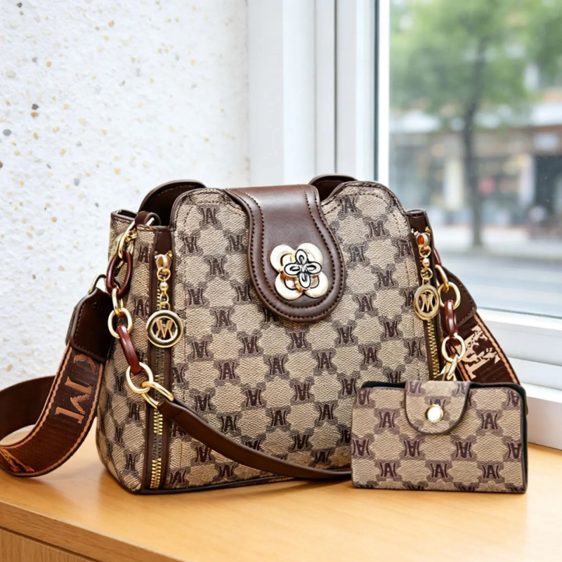 Women'S Work Fashion - Bolsa de ombro vintage com estampa