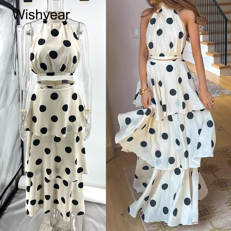 Shift Dress Sleeveless - Wishyear conjunto de 2 peças estampado