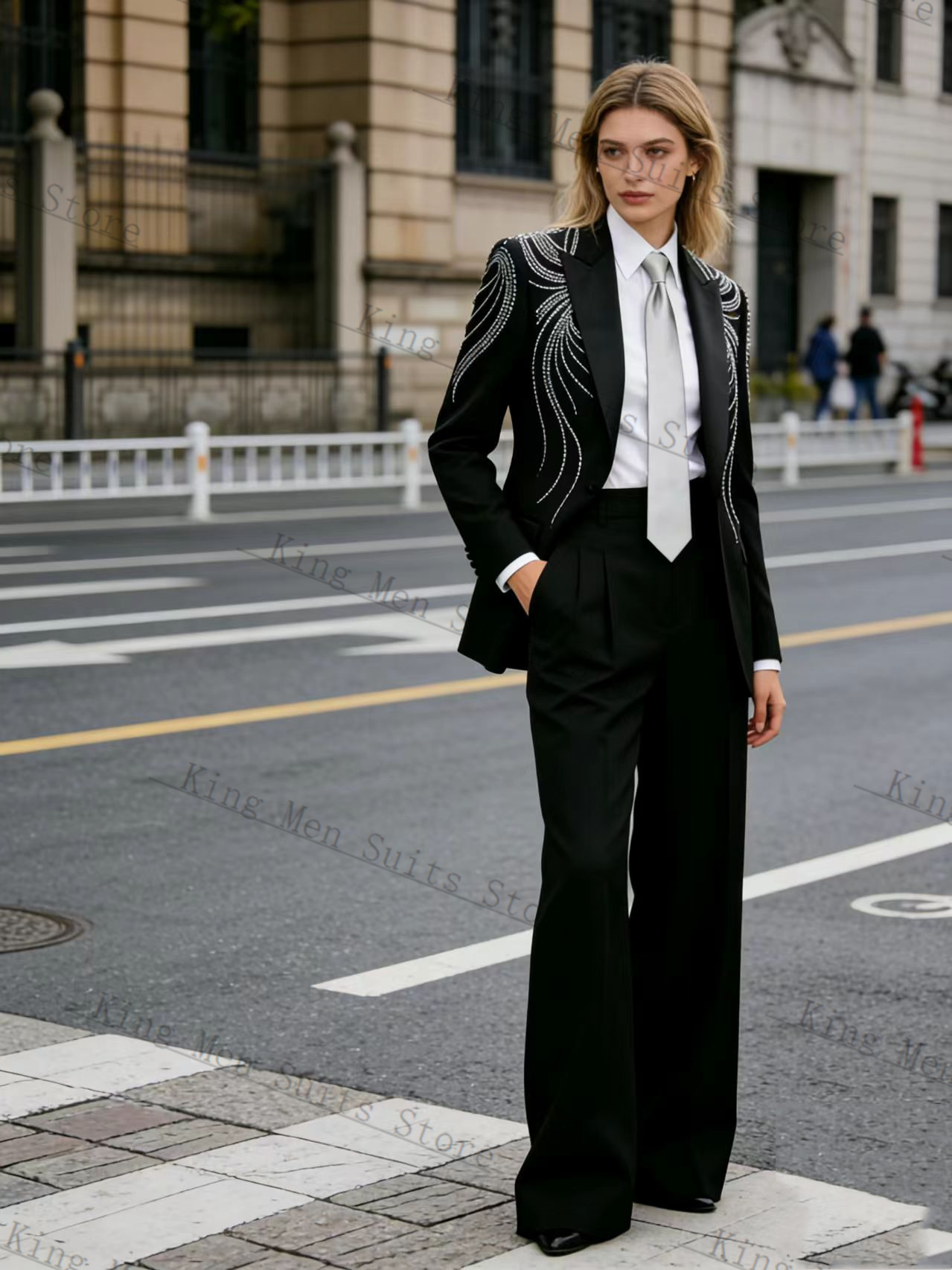 Women Formal Wear Black - Conjunto de Terno Feminino Preto 2