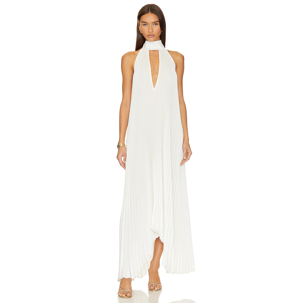 Women'S Formal Wear Wedding Guest - Vestidos de Noite com Decote V