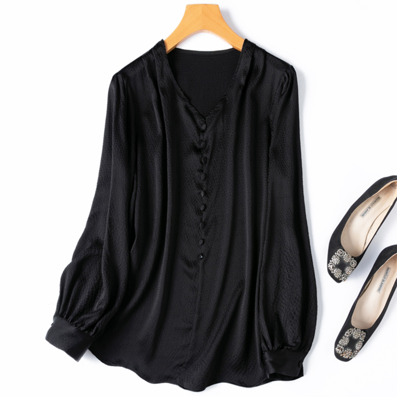 Silk Blouse Button - Blusa feminina de seda 93% seda