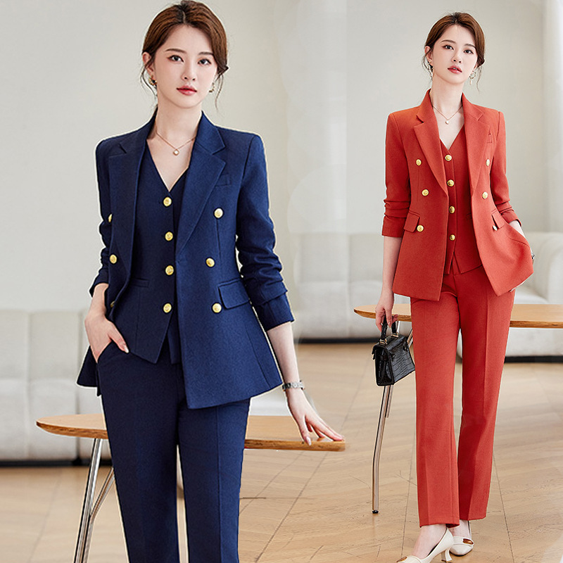 High End Women'S Formal Wear - Conjunto de terno azul marinho para