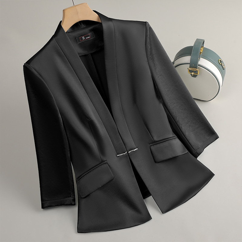 Women Formal Wear Black And White - Mulheres profissionais preto branco azul blazer