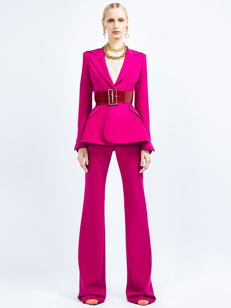 Women Formal Wear Set - Conjunto de Terno de Designer de