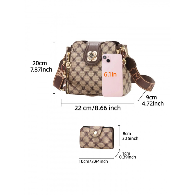 Bolsa de ombro vintage com est - Women'S Work Fashion avaliação e preço