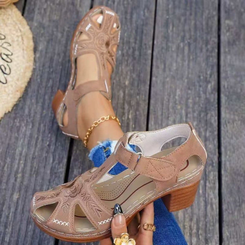 Sandálias Femininas com Salto  - Formal Women Daily Wear Sandals avaliação e preço