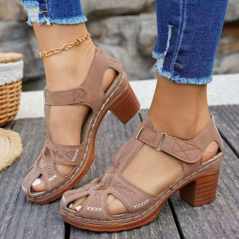 Sandálias Femininas com Salto  - Formal Women Daily Wear Sandals avaliação e preço