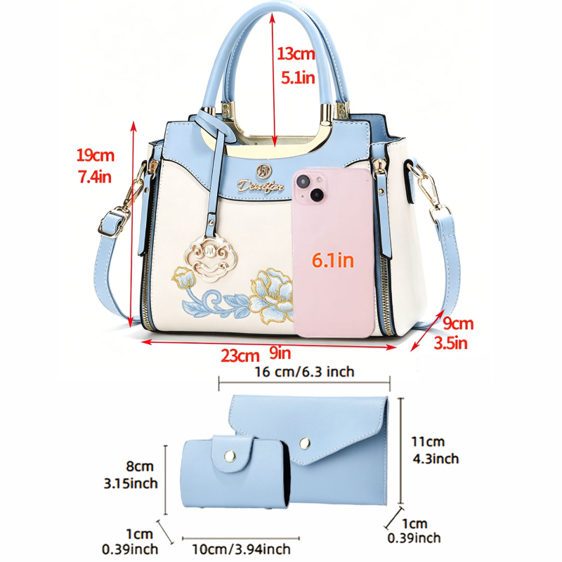 Conjunto de 3 peças de bolsas  - Women'S Work Fashion avaliação e preço