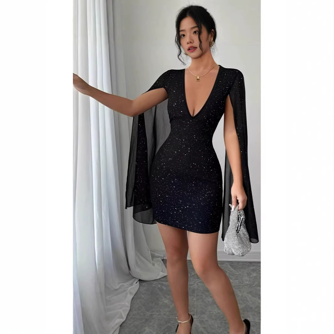 Vestido Midi Bodycon com Decot - Women Formal Party Wear Dress avaliação e preço