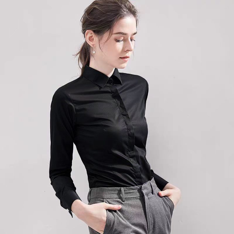 Camisa preta de verão, manga c - Women Formal Wear Black And White avaliação e preço