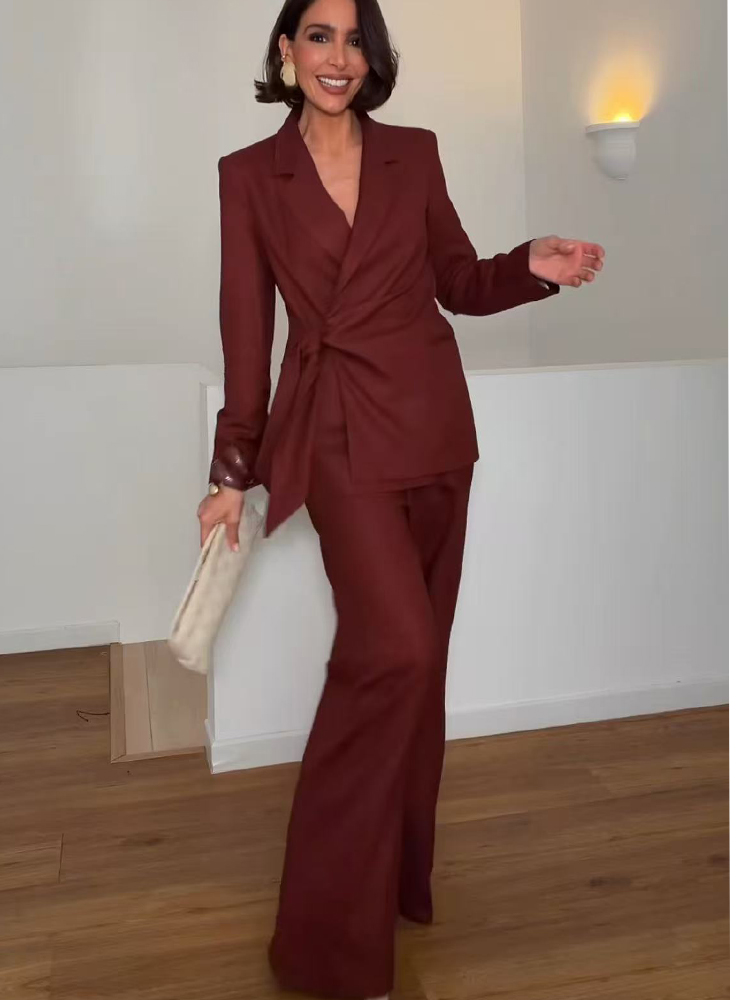 Conjunto de Blazer e Calças pa - Women Formal Wear Set avaliação e preço