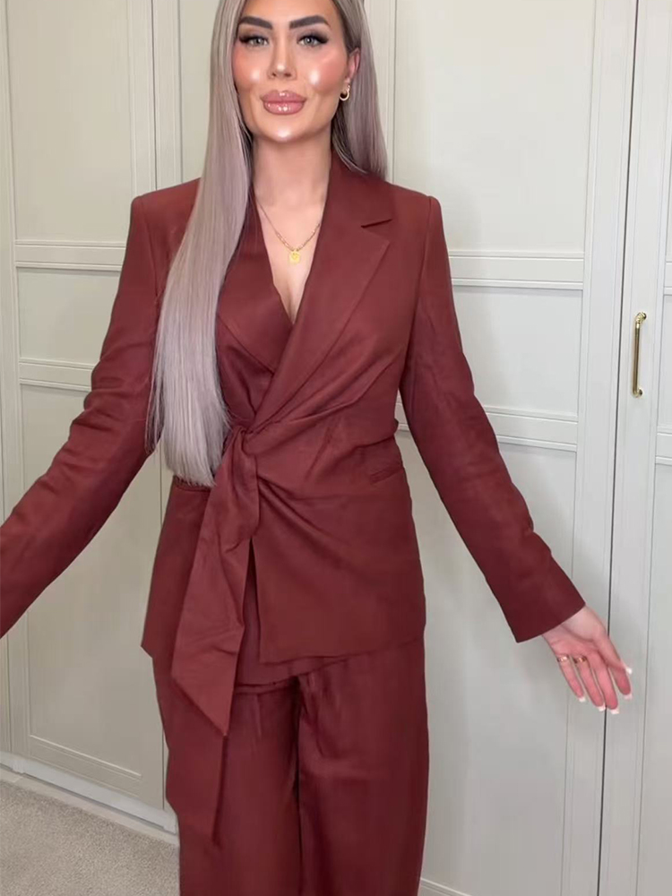 Conjunto de Blazer e Calças pa - Women Formal Wear Set avaliação e preço