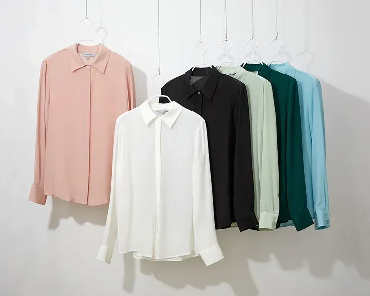 2025 primavera nova camisa de  - Silk Blouse Button avaliação e preço