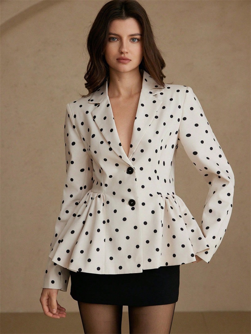 Blazer Feminino Elegante com P - Women Formal Wear Black And White avaliação e preço
