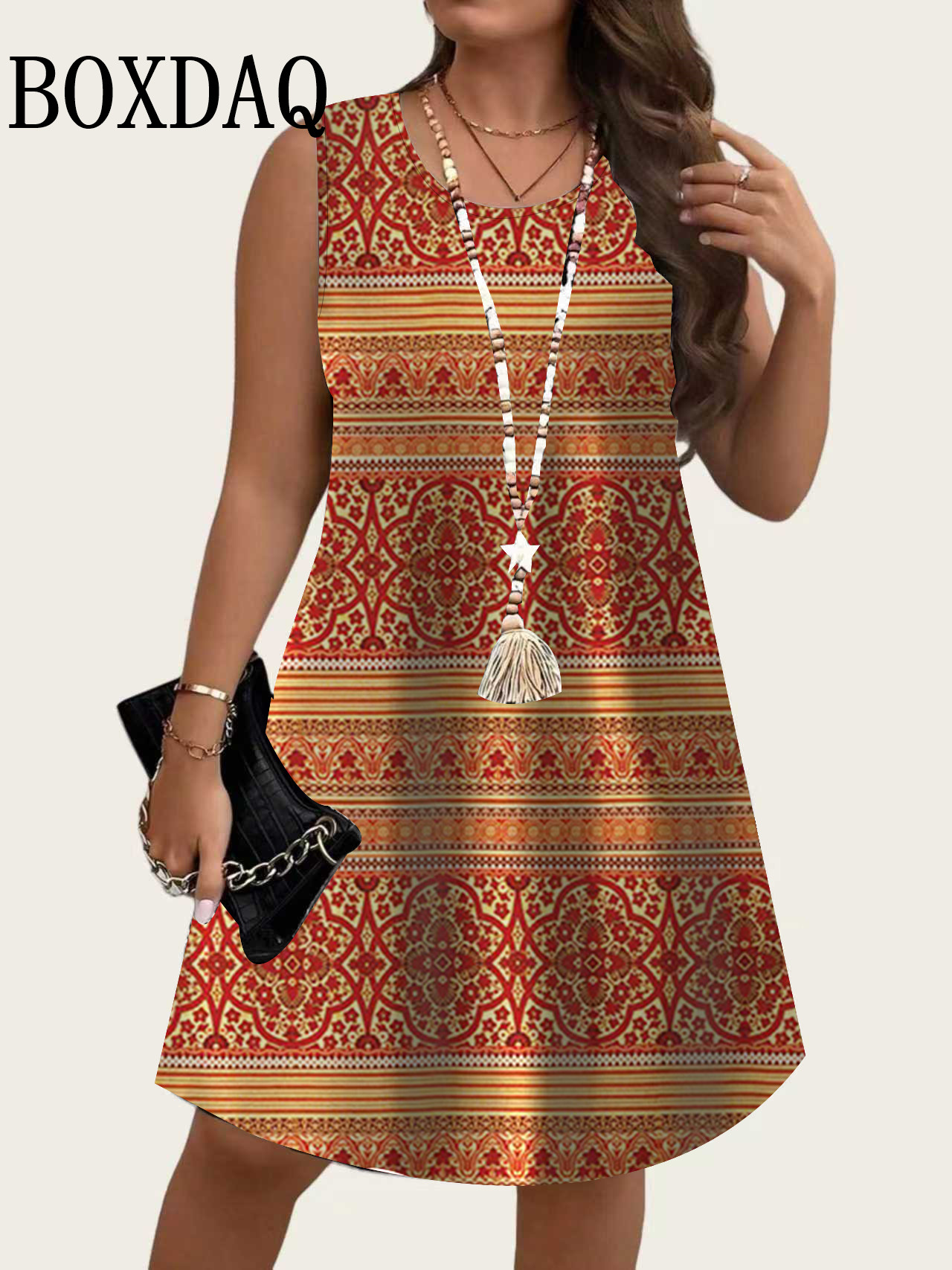 Vestidos Femininos Sem Mangas  - Shift Dress Sleeveless avaliação e preço