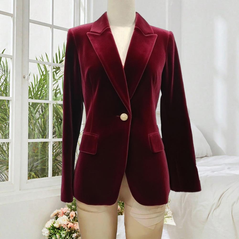Blazer Feminino de Veludo Tama - Women'S Formal Wear Wedding Guest avaliação e preço