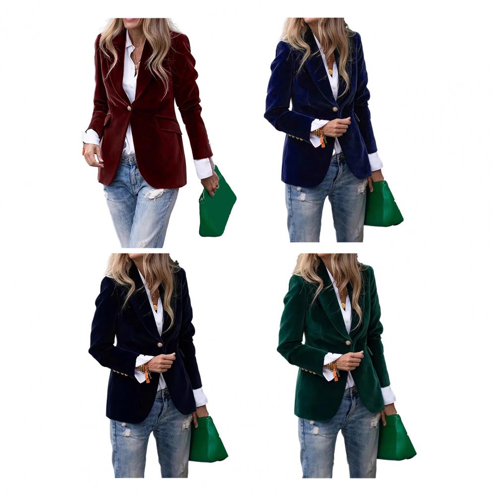 Blazer Feminino de Veludo Tama - Women'S Formal Wear Wedding Guest avaliação e preço