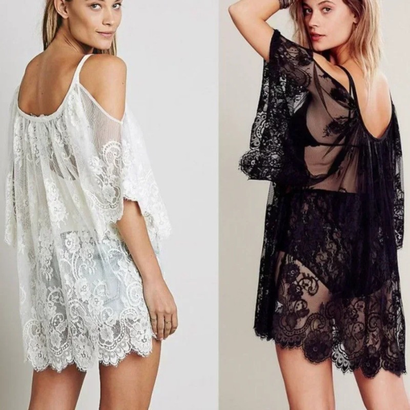 Vestido de Praia Sexy em Renda - Young Women'S Formal Wear avaliação e preço