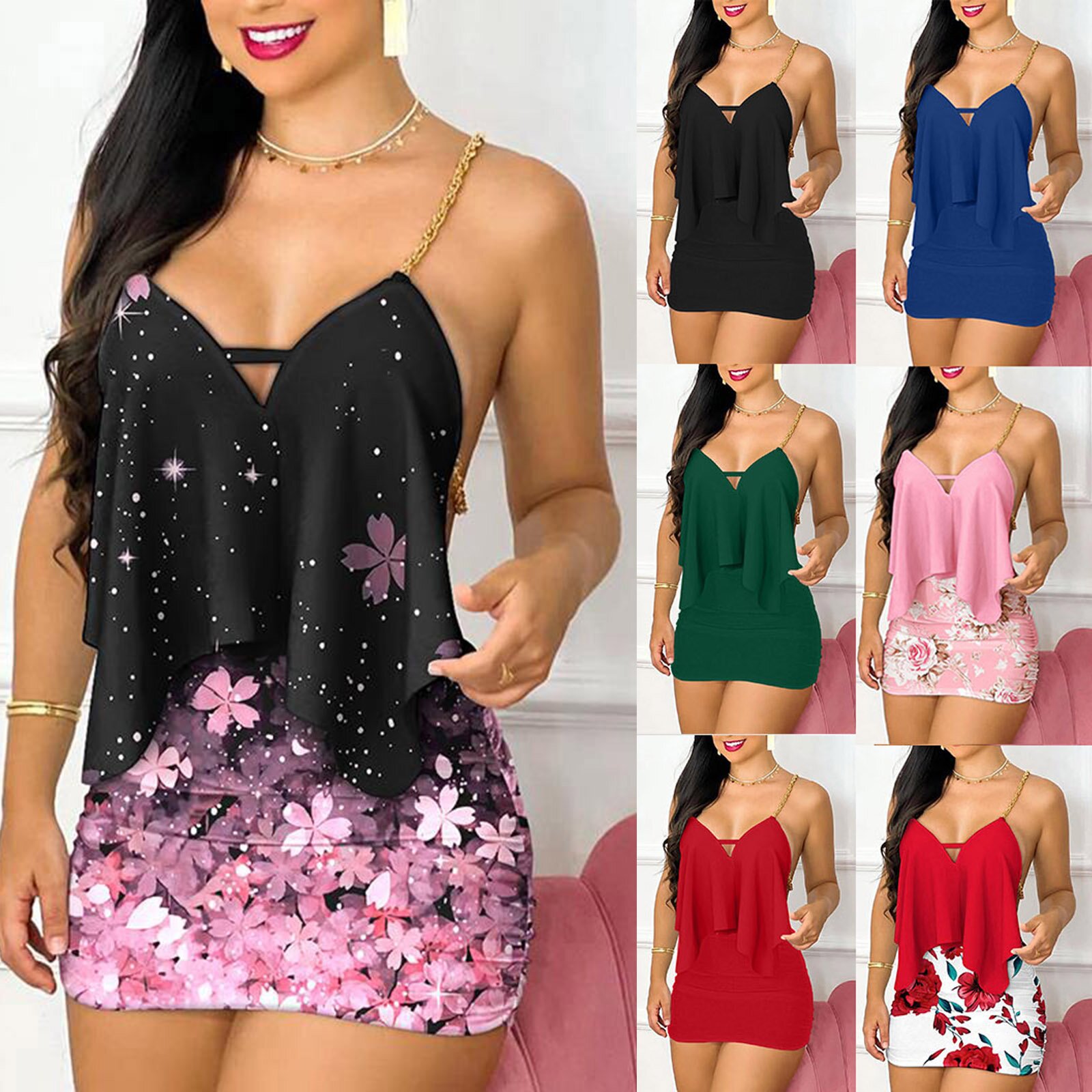 Vestidos femininos verão moda  - Shift Dress Sleeveless avaliação e preço