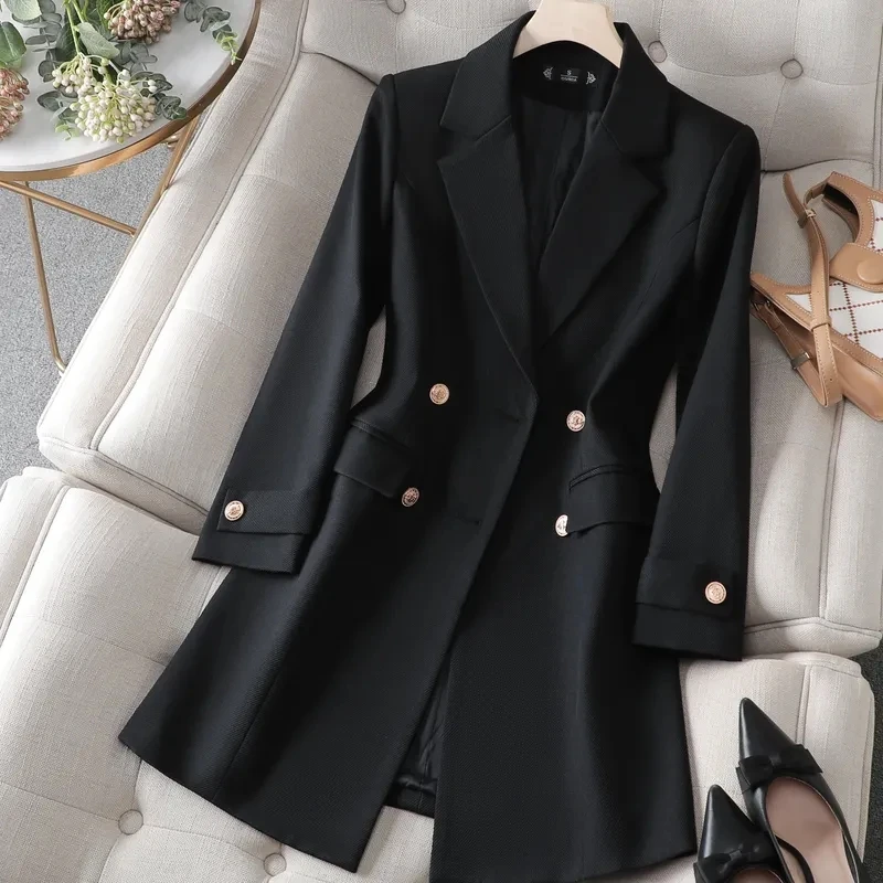 Outono inverno jaqueta feminin - Women Formal Wear Black avaliação e preço