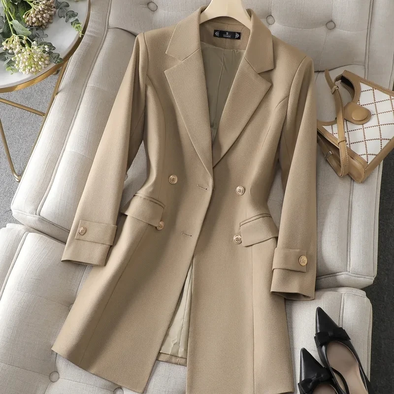 Outono inverno jaqueta feminin - Women Formal Wear Black avaliação e preço