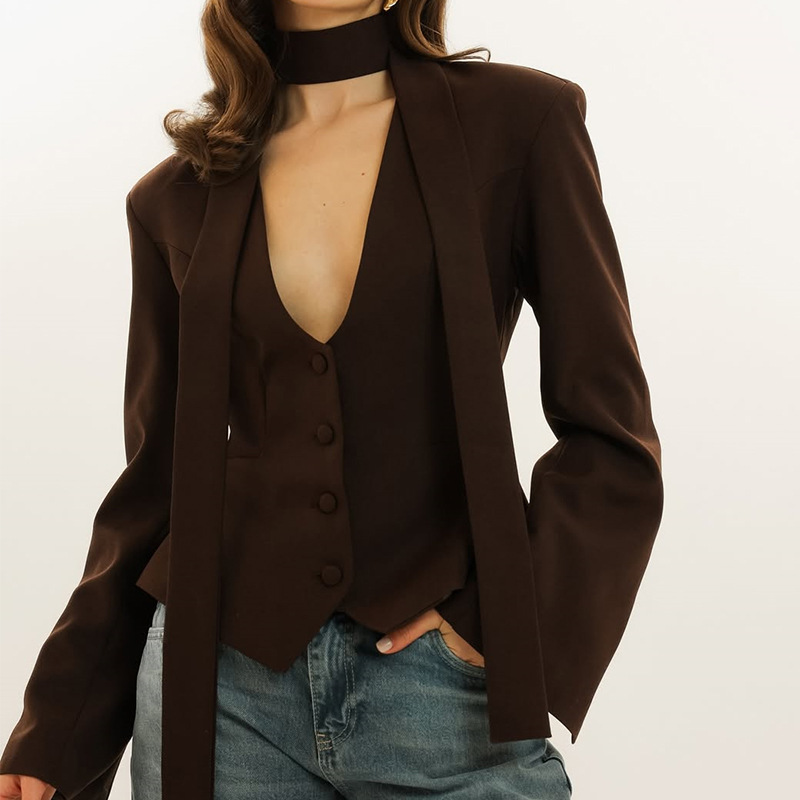 Outono feminino terno 1 peça b - Women'S Formal Wear Wedding Guest avaliação e preço