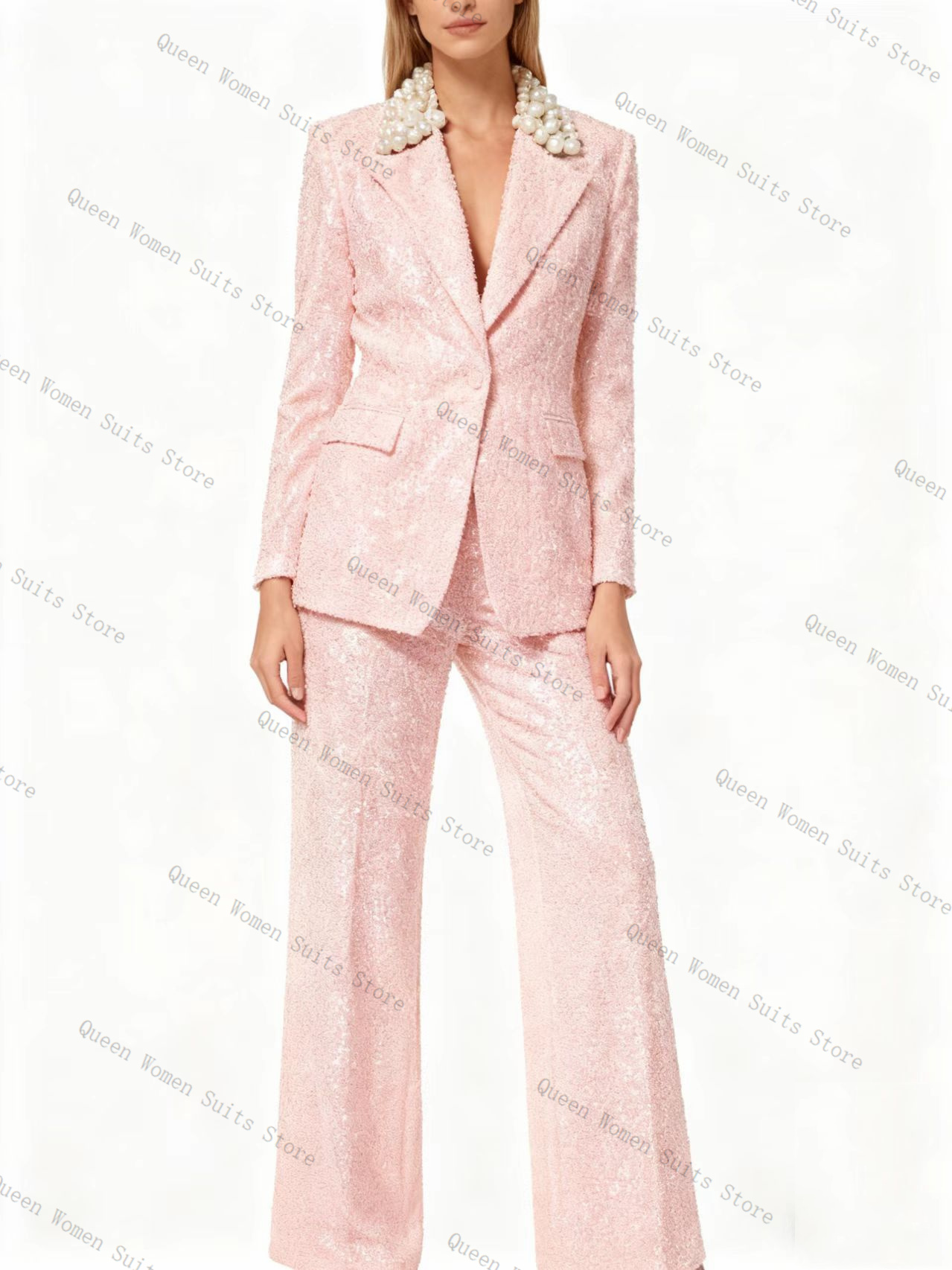 Luxo lantejoulas azul marinho  - Women'S Formal Wear Wedding Guest avaliação e preço