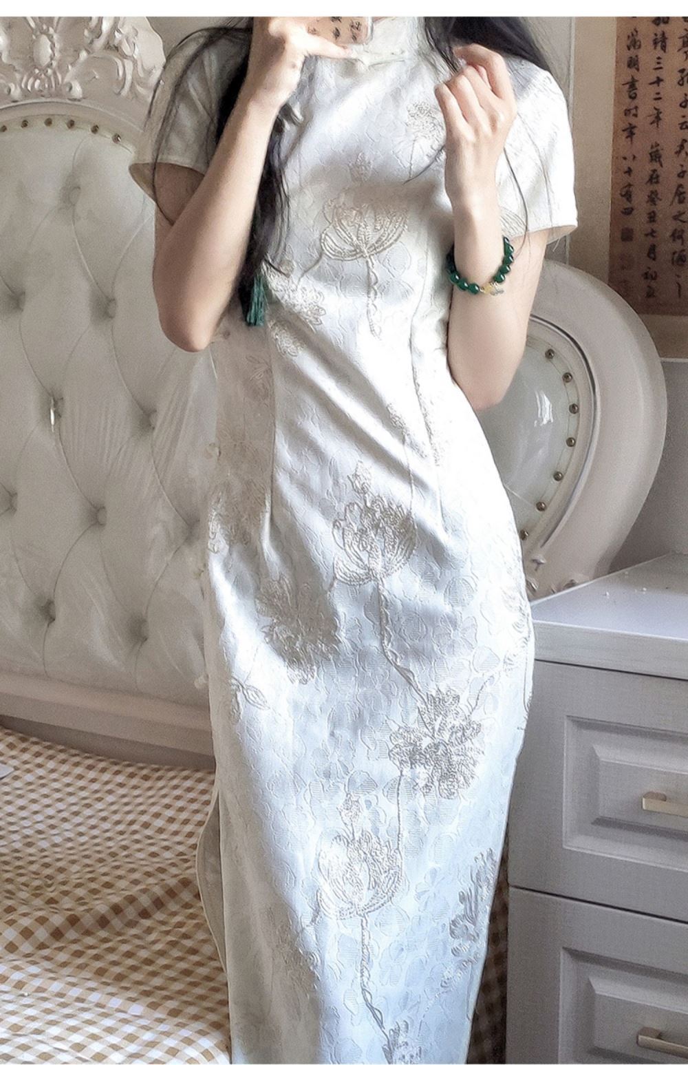 Vestido Qipao Branco Tradicion - Young Women'S Formal Wear avaliação e preço
