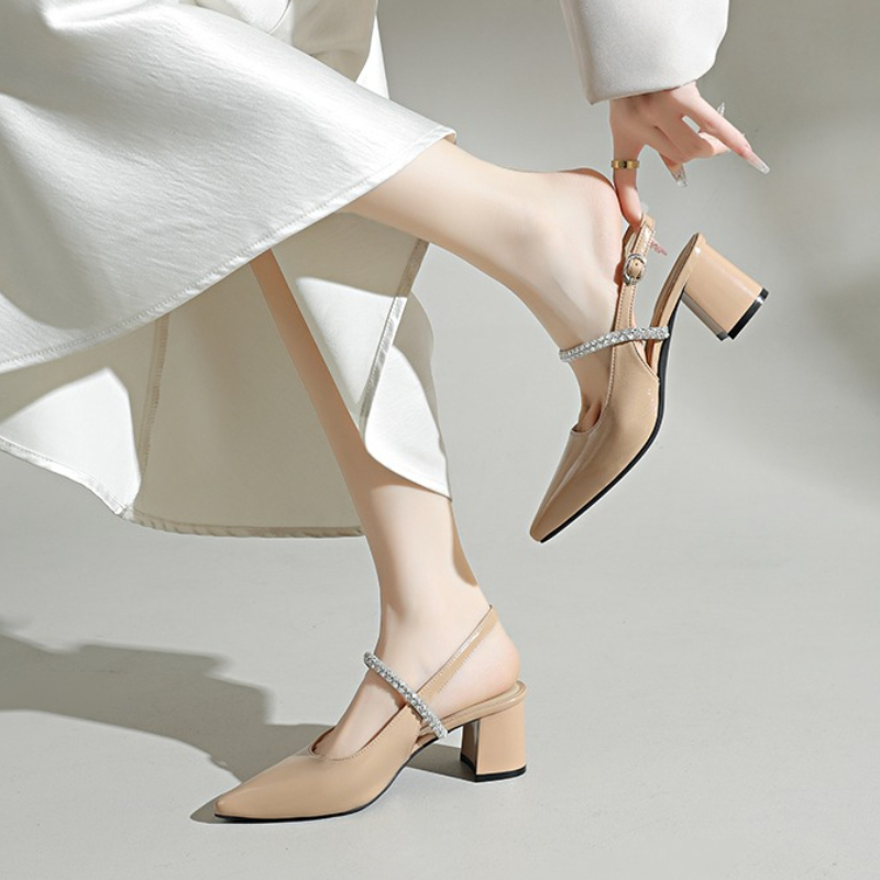 Sandálias Femininas de Salto B - Formal Women Daily Wear Sandals avaliação e preço