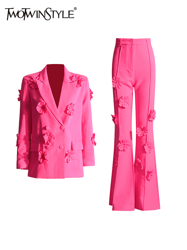 Jaqueta e calças flare Twotwin - Women Formal Wear Set avaliação e preço