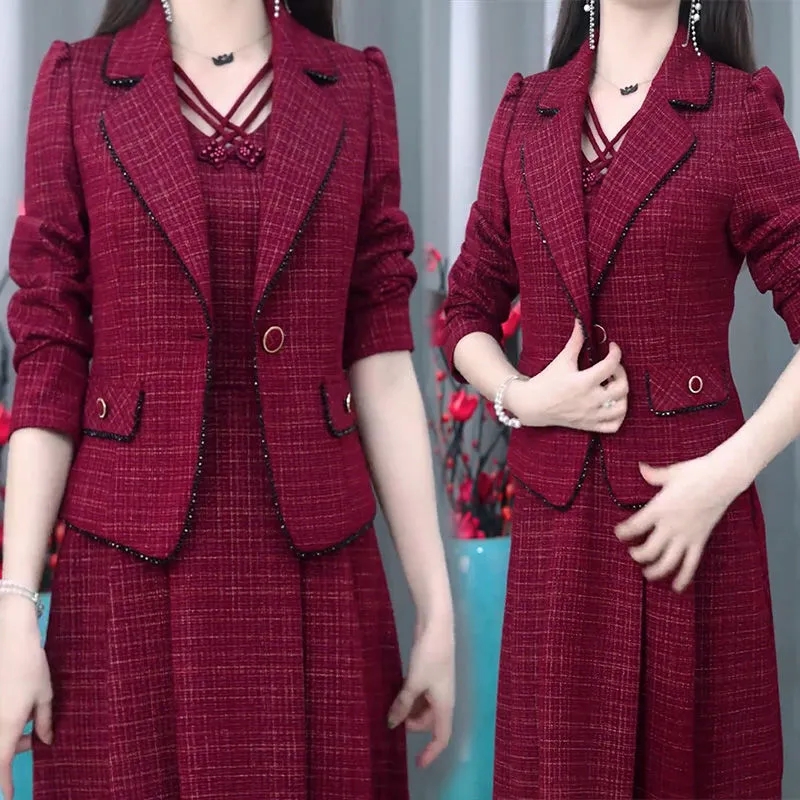 Casaco blazer elegante high-en - Women Formal Wear Set avaliação e preço