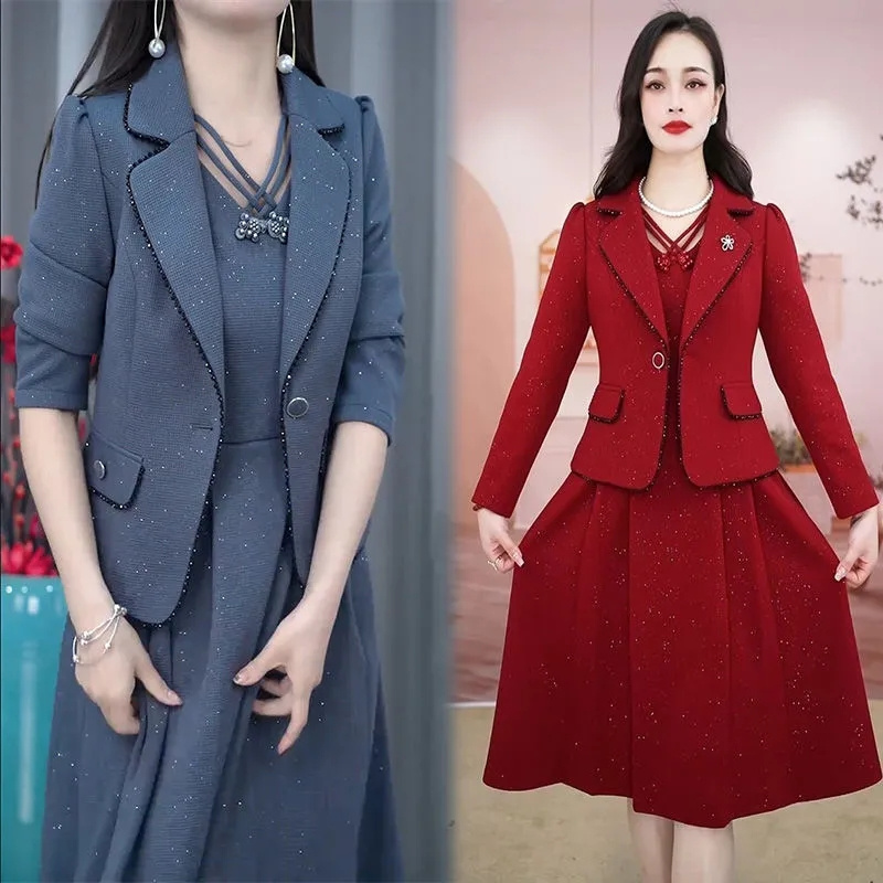 Casaco blazer elegante high-en - Women Formal Wear Set avaliação e preço