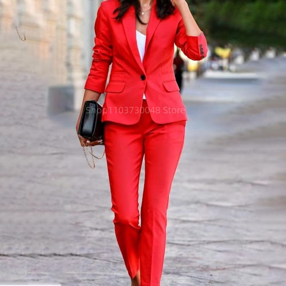 Conjunto de Blazer e Calças pa - Women Formal Wear Set avaliação e preço