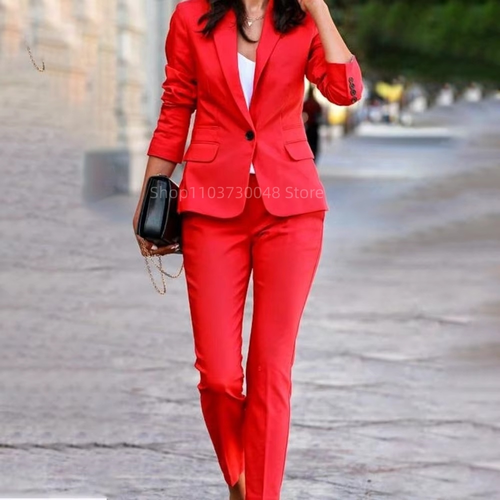 Conjunto de Blazer e Calças pa - Women Formal Wear Set avaliação e preço